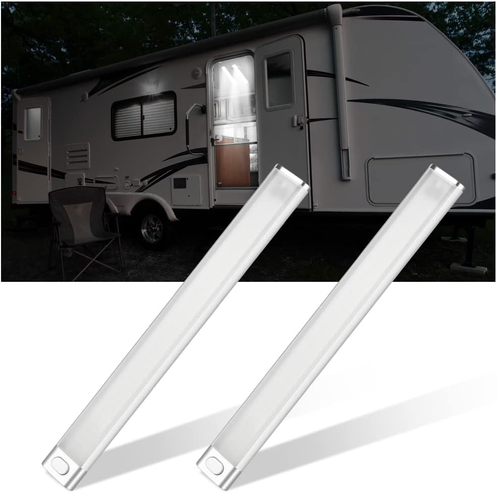 Detalle de URAQT 12V LED Interior Lights Bar — 120 LED Strip Light (2-Pack) for RVs, Campers and Vans