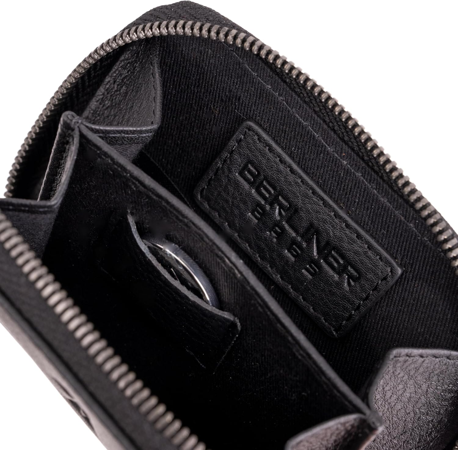 Detalle 2 de Berliner Bags Premium Geldbörse Braga – Kleine Geldbörse aus Leder mit RFID-Schutz, Schwarz