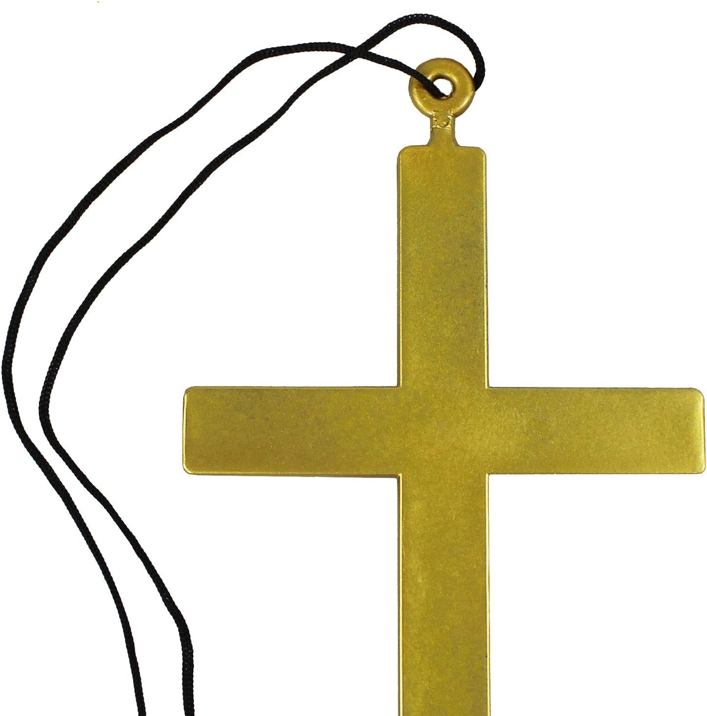 Detalle 2 de com-four® Modeschmuck: Halskette mit Kreuz für Priester-, Pfarrer-, Bischof- oder Nonnenkostüm