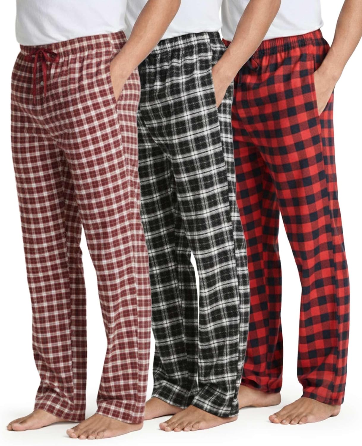 Thumbnail 3 de Real Essentials 3 Pack Pajama Pants, Big & Tall