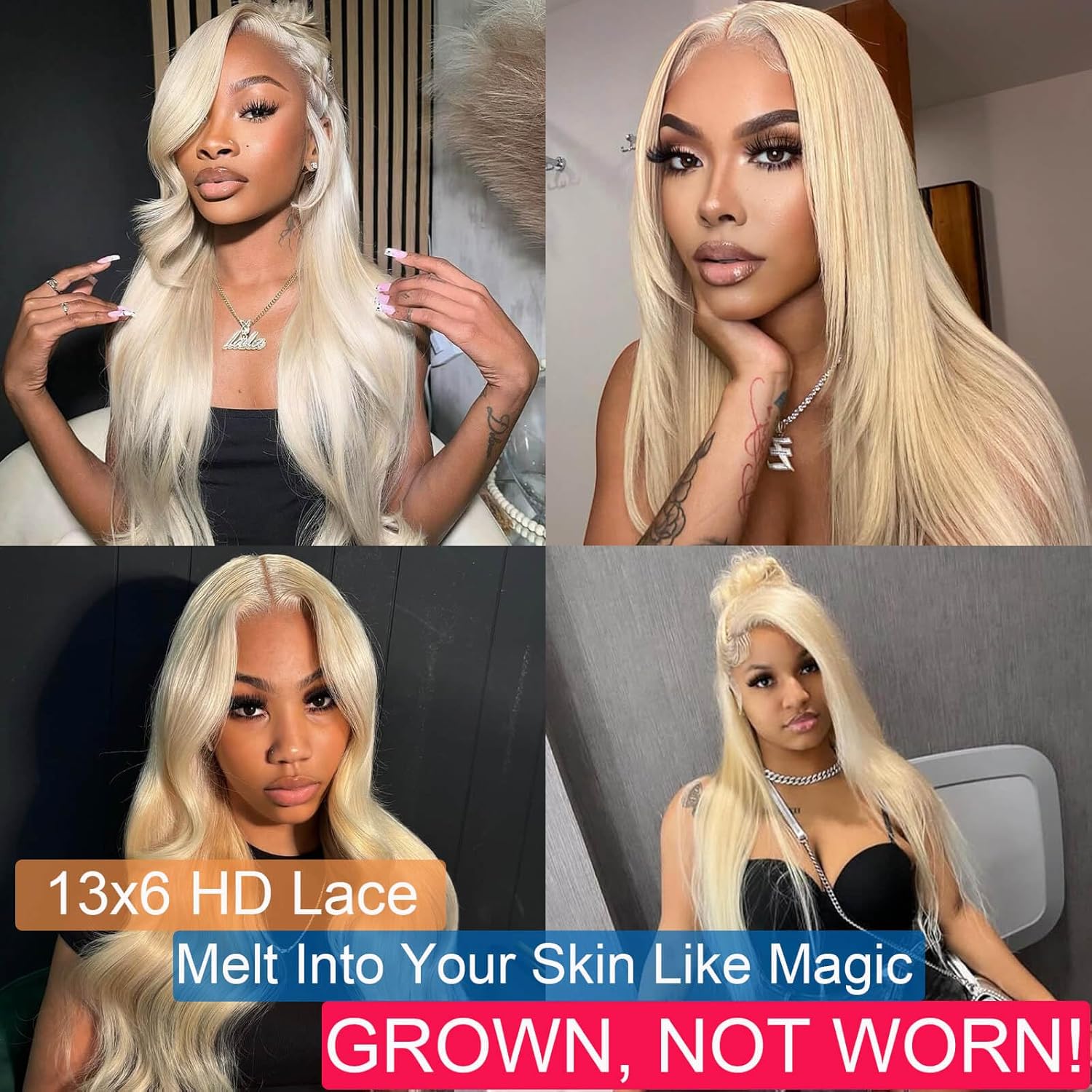 Thumbnail 2 de Dapanji 30 Inch 613 13x6 Lace Front Wig: 200% Density, Body Wave, 613 Blonde Human Hair
