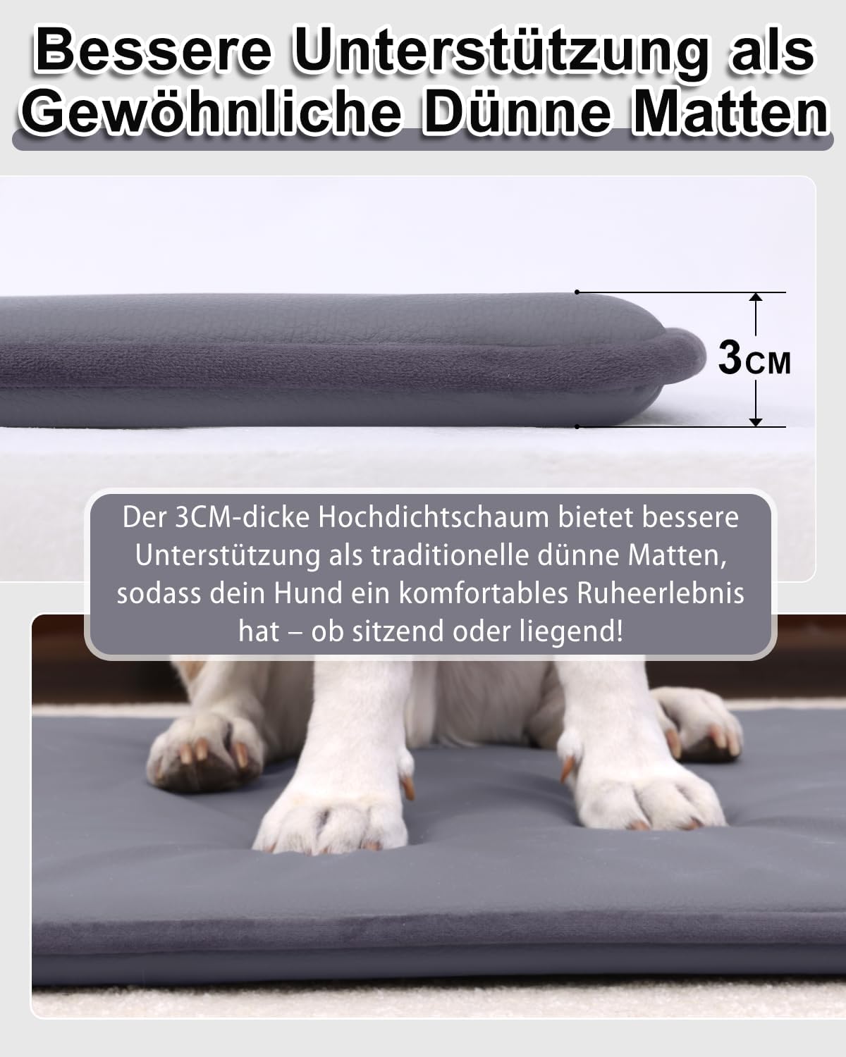 Thumbnail 3 de Favodormir Wassericht Hundematte Outdoor 105 x 70 cm – wasserabweisende Hundematratze aus Kunstleder, waschbar & faltbar für Innen und Reisen