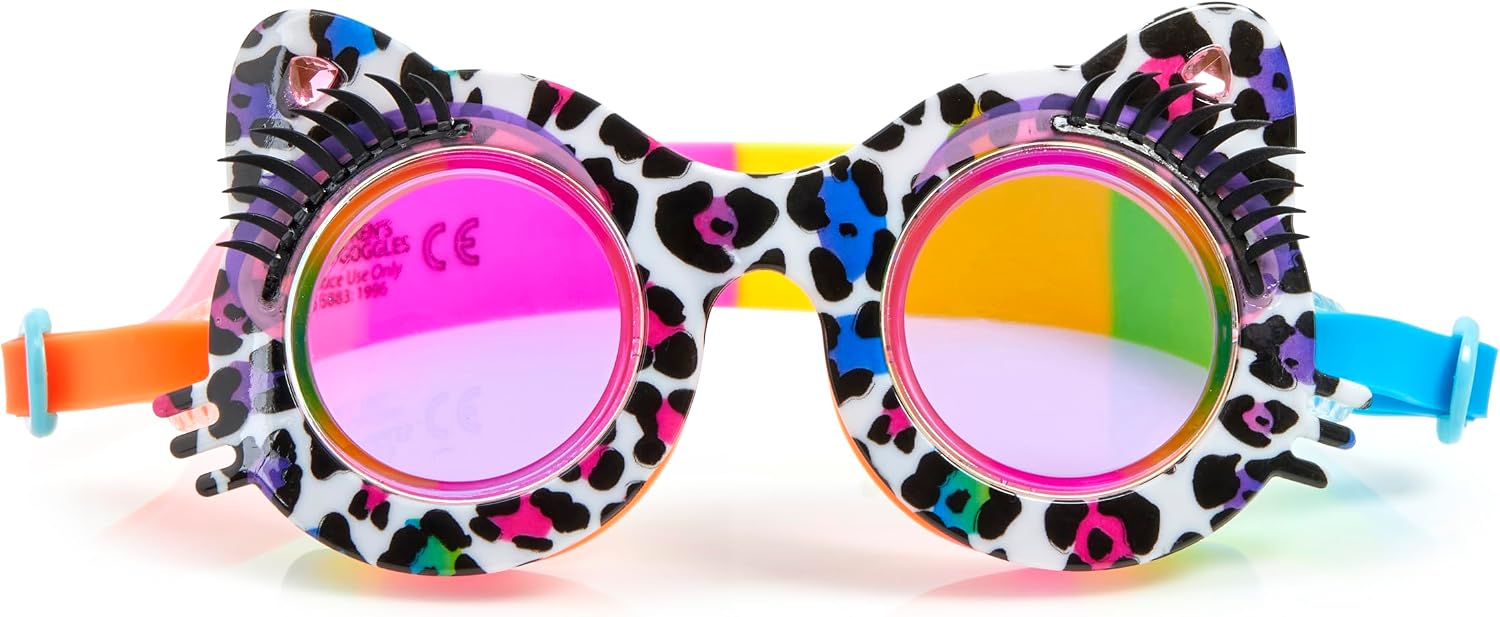Bling2O Lunettes de natation en forme de chat pour enfants — anti-buée, anti-fuite et UV