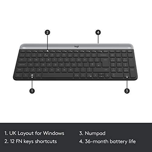 Detalle 2 de Logitech MK470 Slim Wireless Keyboard & Mouse Combo for Windows