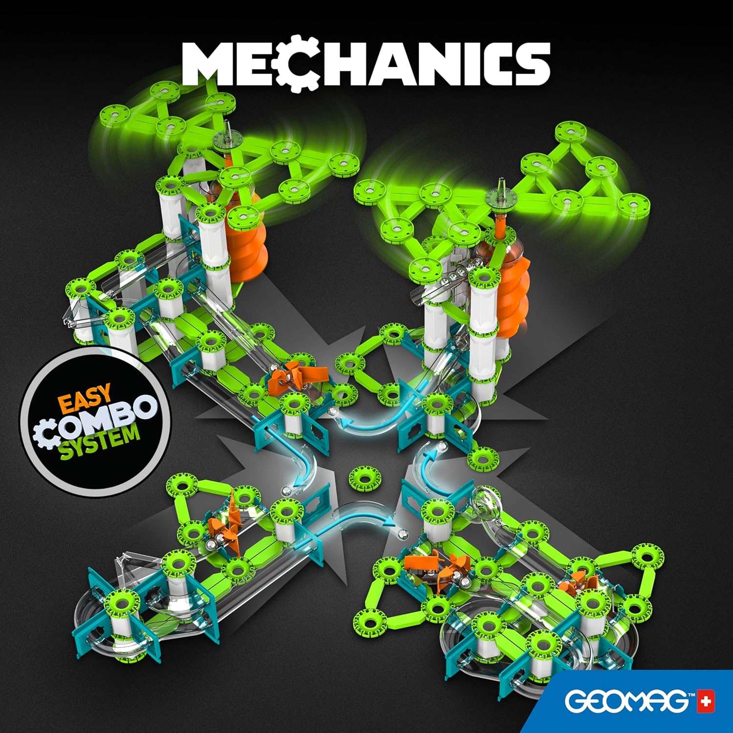 Thumbnail 6 de Geomag Mechanics Gravity Recycled Combo Starter Set 153 Pcs: costrizioni magnetiche e gravità per imparare giocando
