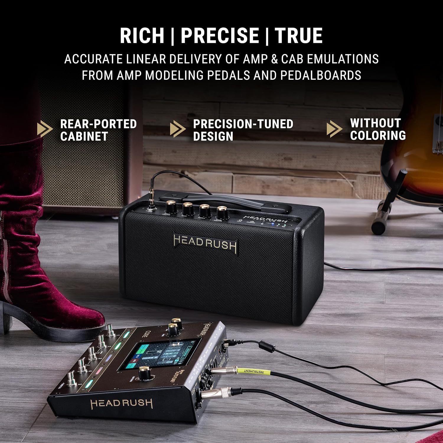 Detalle de HeadRush FRFR-GO Portable Guitar Amplifier, 30W, Bluetooth, Rechargeable