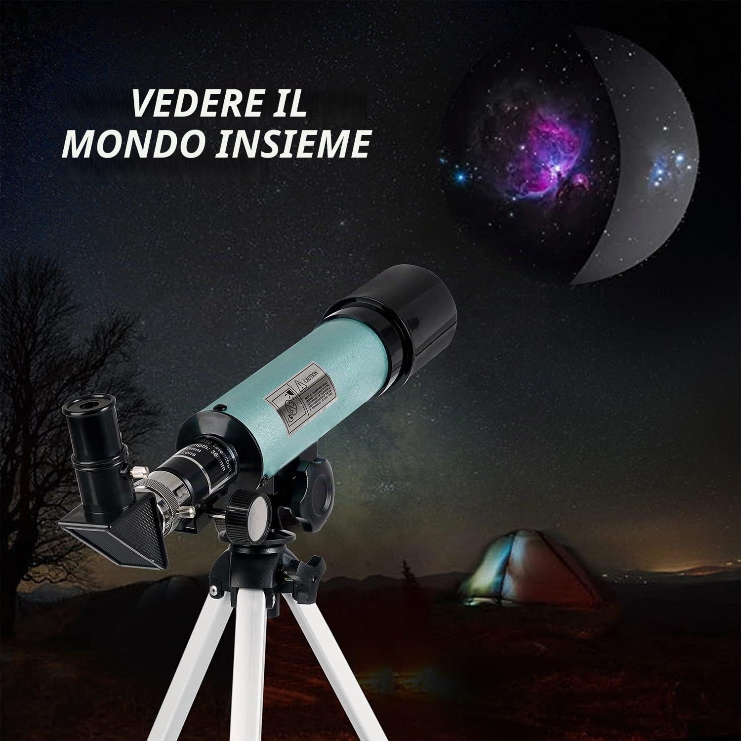 Thumbnail 6 de Mijiao Telescopio astronomico per bambini 360/50 mm con zoom fino a 90X e treppiede regolabile