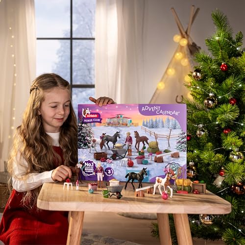 Detalle 2 de schleich HORSE CLUB Calendario de Adviento 2025, 34 piezas 🐴