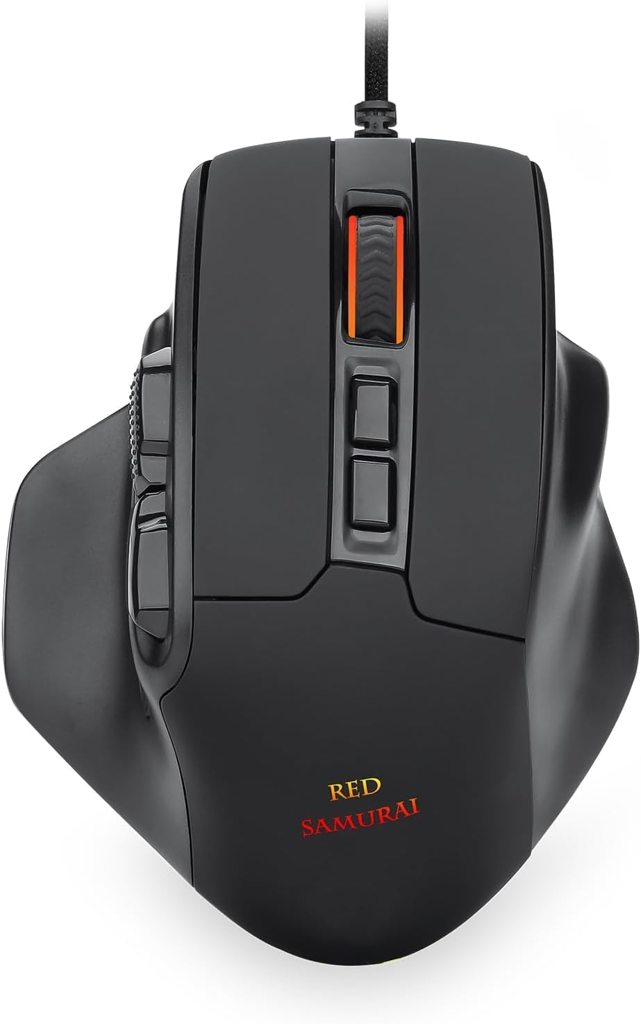 Detalle 2 de RED SAMURAI HKW-GMMS02-WH 有線ゲーミングマウス 12400DPI・7ボタン・RGBライト