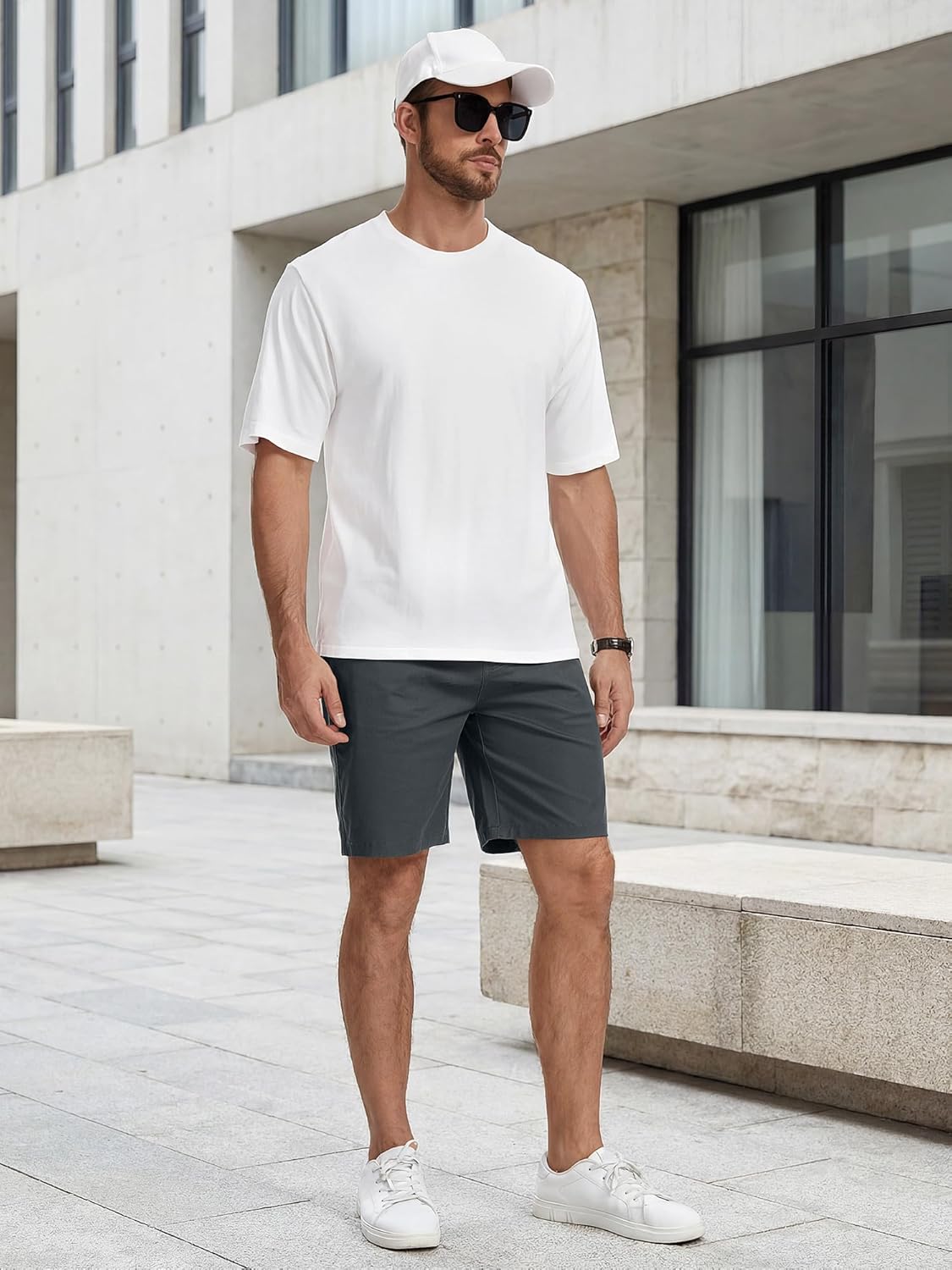 Thumbnail 3 de StylSense Kurze Hosen Herren Sommer – Leichte Bio-Baumwolle Bermuda Cargo Shorts mit Taschen