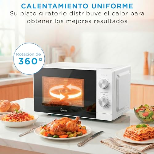 Thumbnail 7 de Midea Microondas de sobremesa 20 L, 700 W: cocina simple y practica sin grill (blanco)