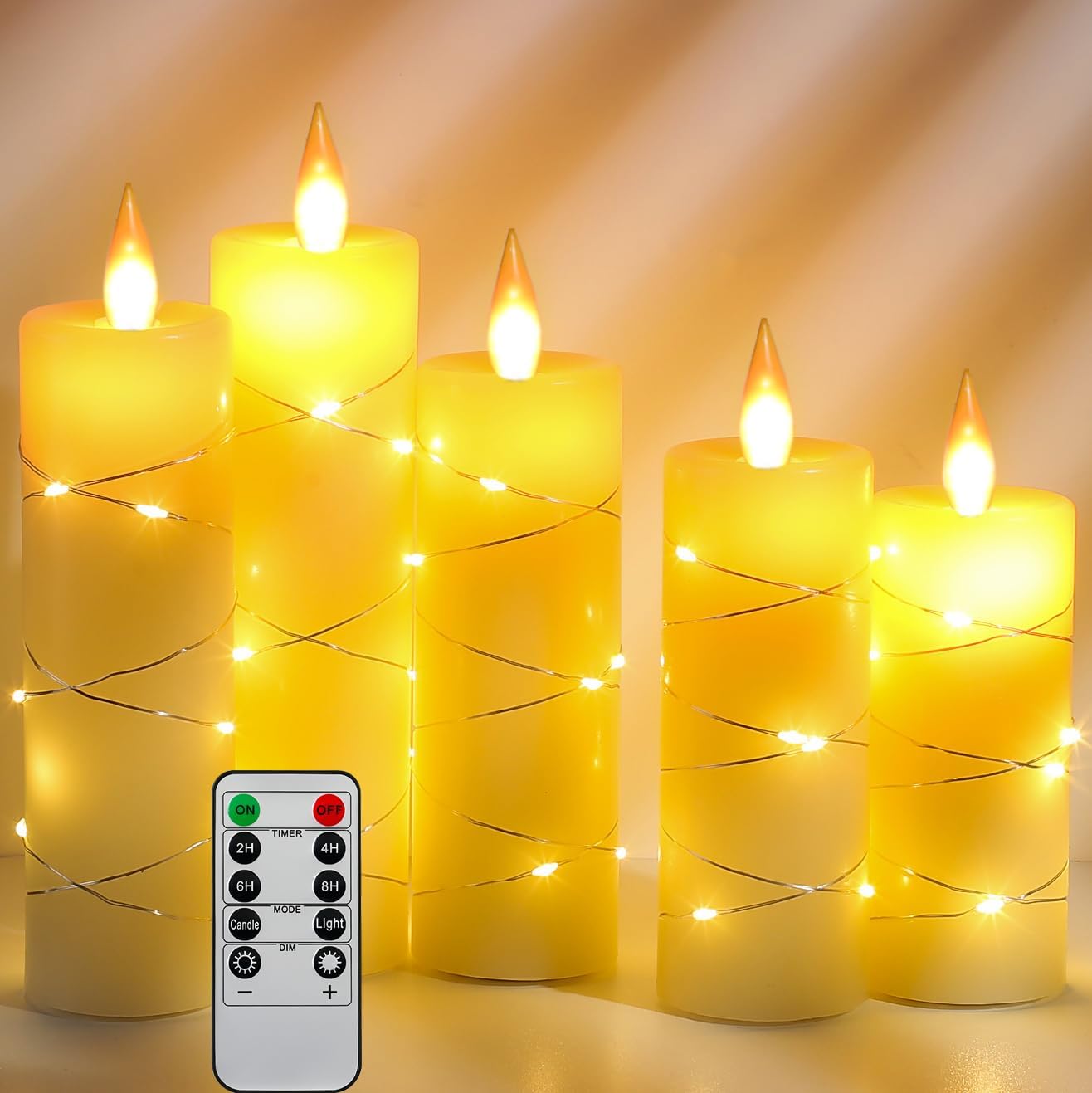 Detalle de Da by LED Candles 5-piece set with timer 🕯