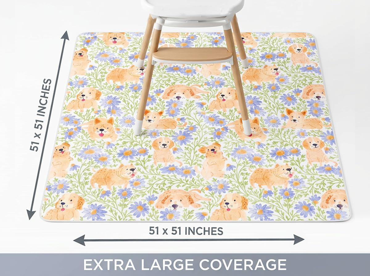 Thumbnail 1 de Splat Mat under high chair floor protector splash mat (51 inch) – waterproof, anti-slip and washable