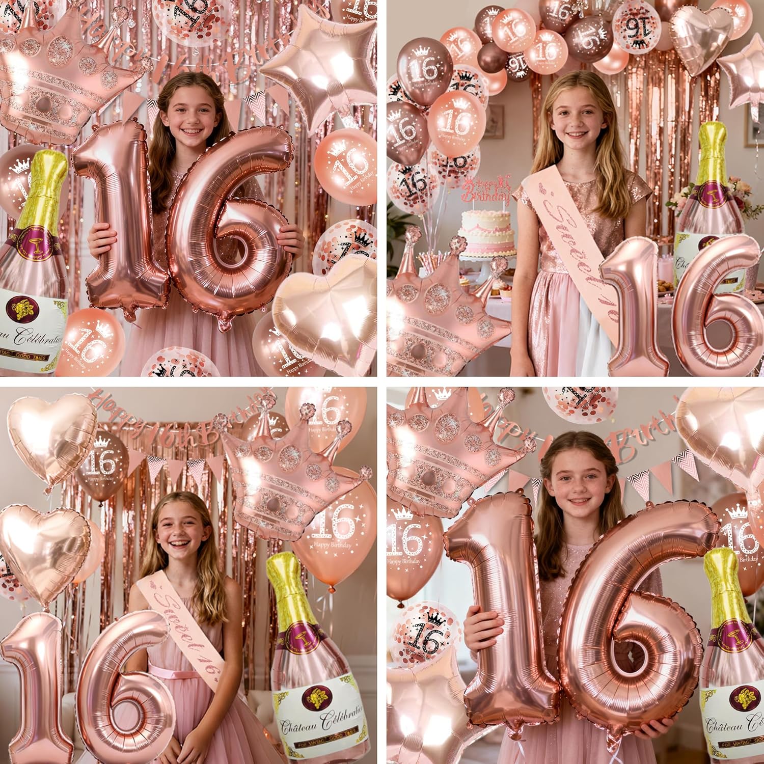 Thumbnail 6 de VICTERR Sweet 16 balloon set 16
