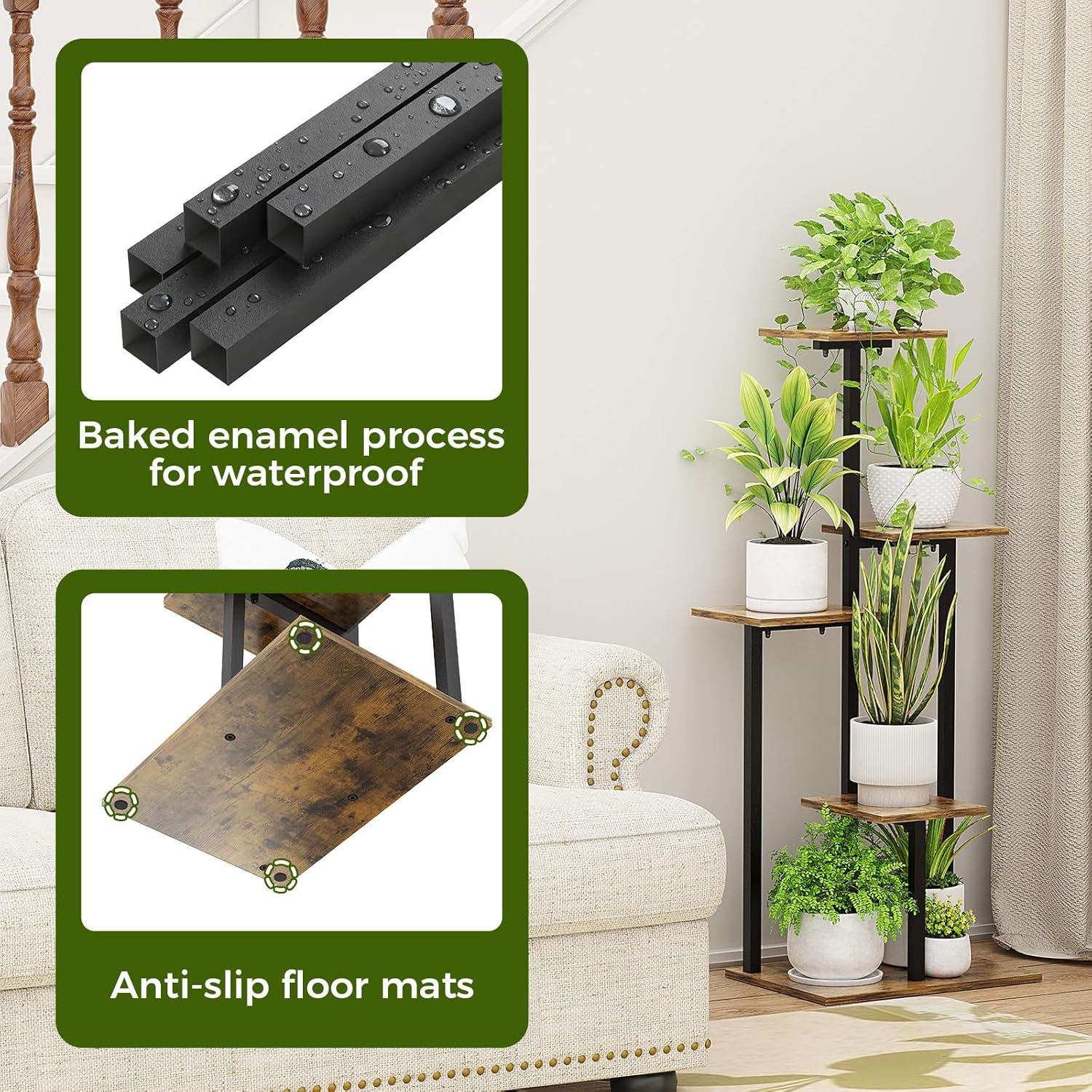 Thumbnail 2 de LOOBOV Support de Fleurs 5 étages