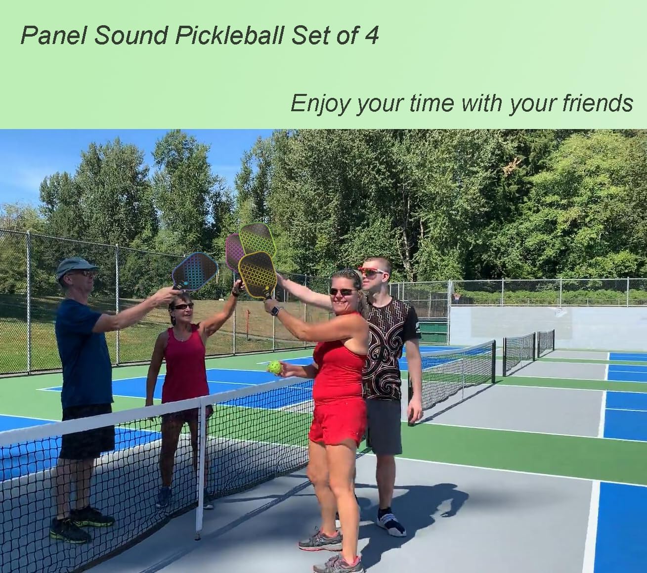 Thumbnail 5 de Panel Sound Fiberglass Pickleball Paddle Set of 4, USAPA Approved