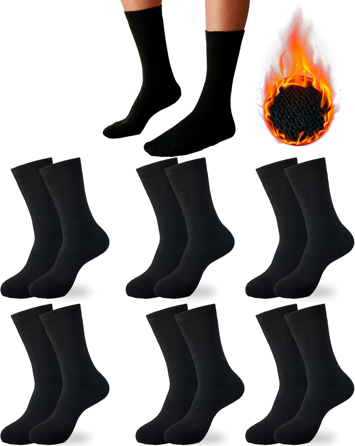 Detalle de DIVABONNA Calcetines térmicos 6 pares