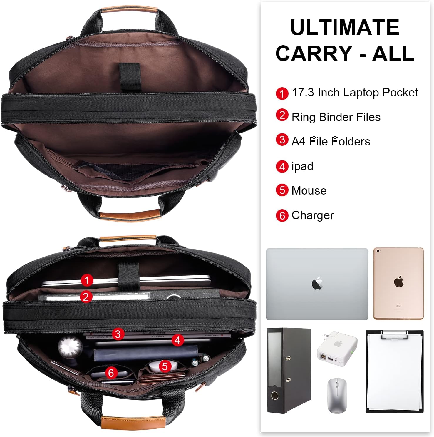 Detalle de Estarer Convertible Laptop Messenger Bag 17-17.3 Inch: A Versatile Work Companion