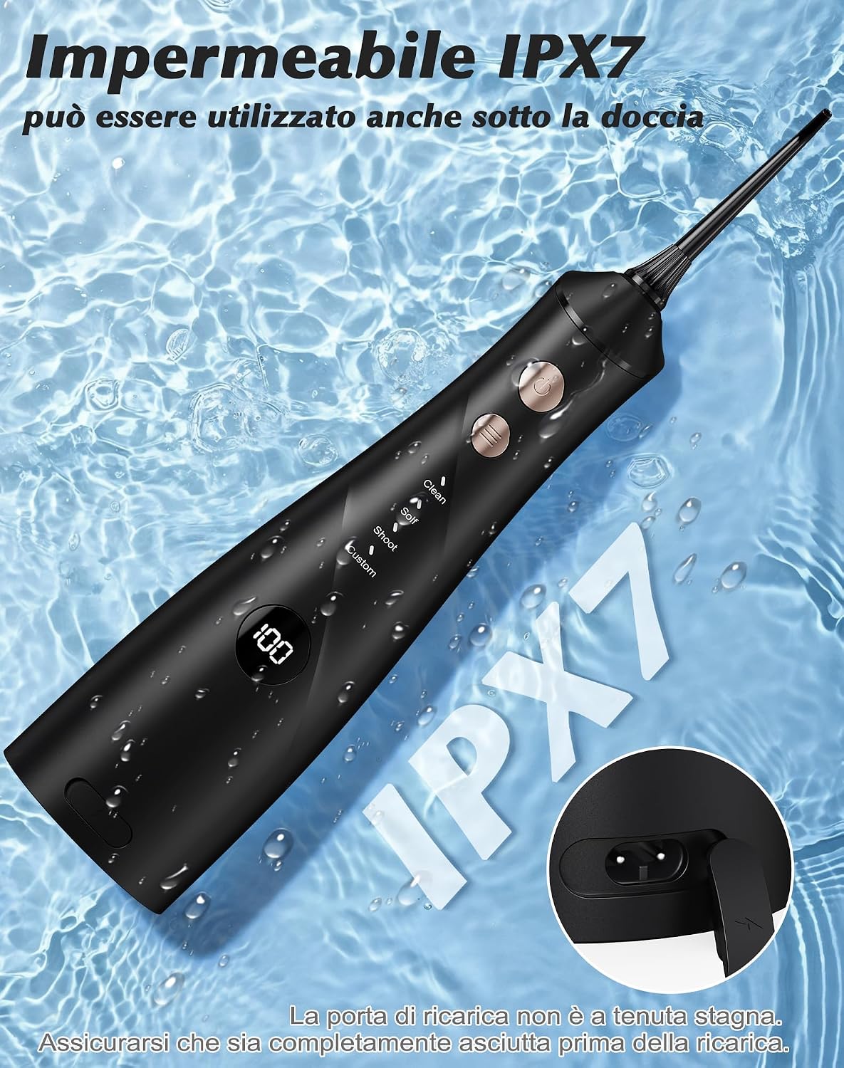 Thumbnail 6 de Idropulsore Dentale Hsweeth: vincitore del test 2025, 5 ugelli e 4 modalità per igiene orale completa