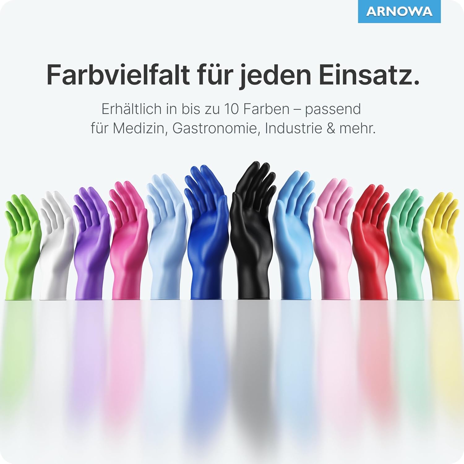 Thumbnail 6 de ARNOMED Nitril Einweghandschuhe – 100 Stück/Box, Gr. S–XL, weiß, puderfrei, latexfrei