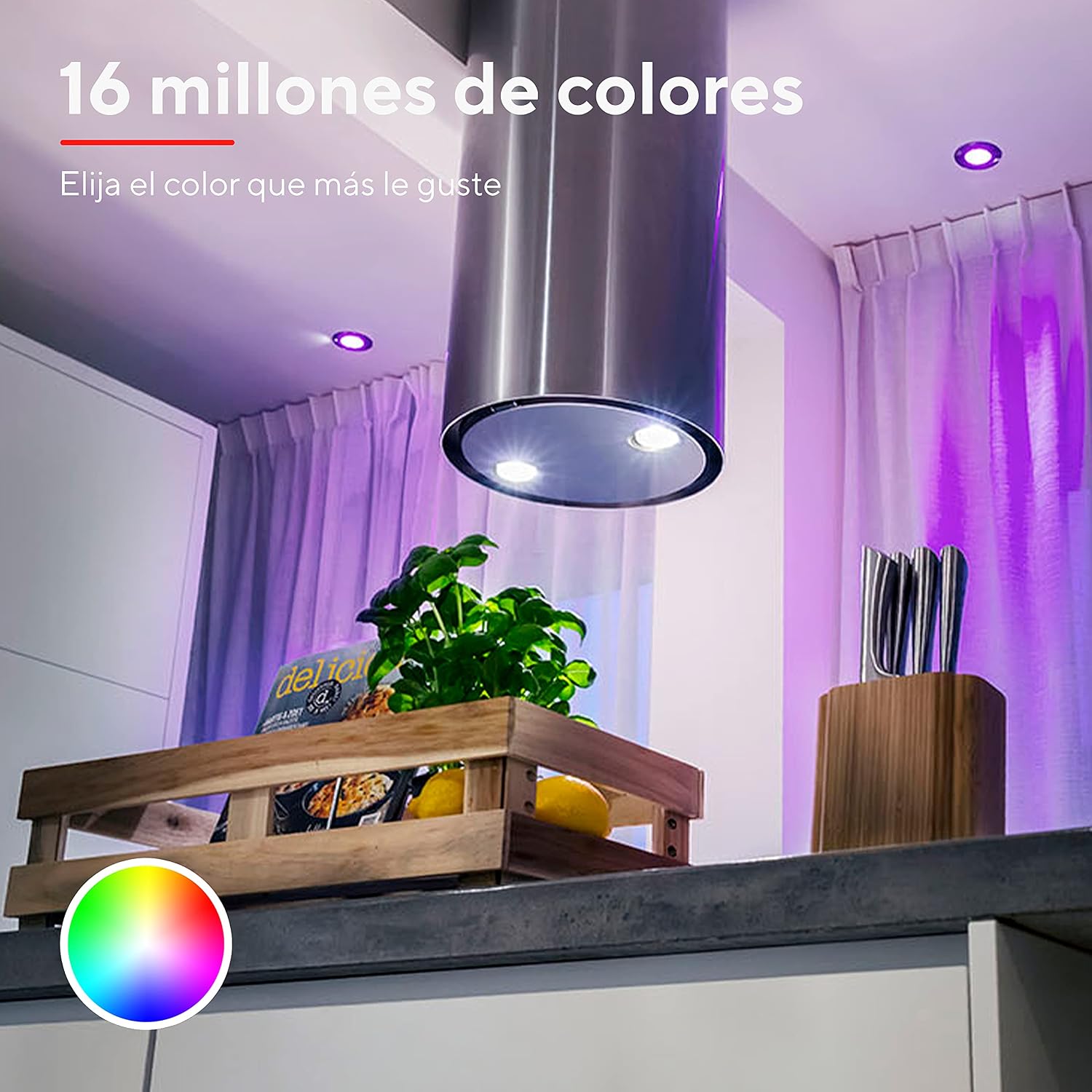 Detalle 2 de Trust WiFi GU10 LED Bulb, Compatible con Alexa y Google 🌈