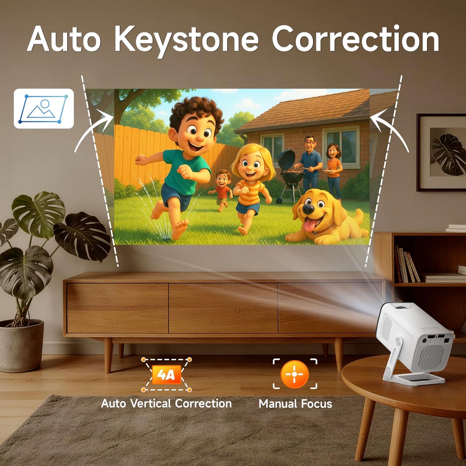 Detalle de Mini Projector with WIFI 6 and Bluetooth