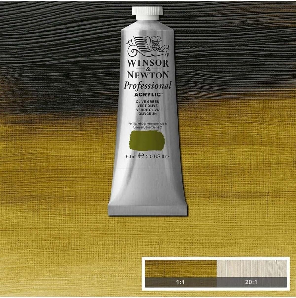 Detalle de Winsor & Newton Professional Acrylfarbe Olivgrün 60 ml – 2320447