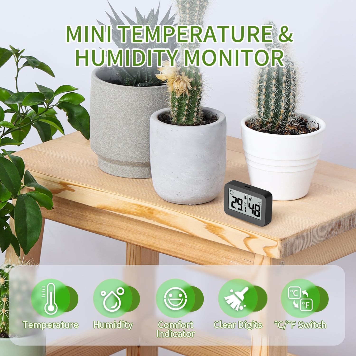 Detalle 2 de DOOMAY Mini-Hygrometer 5 cm đĄ