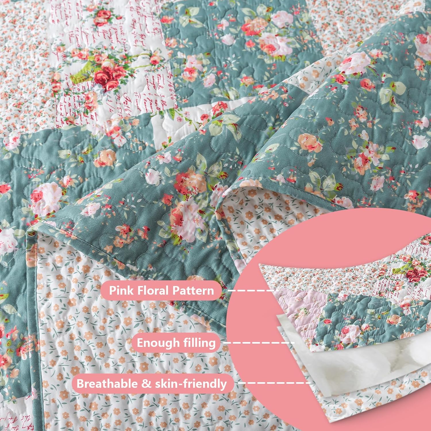 Detalle 2 de BEDIFANY Quilt Set, King Size