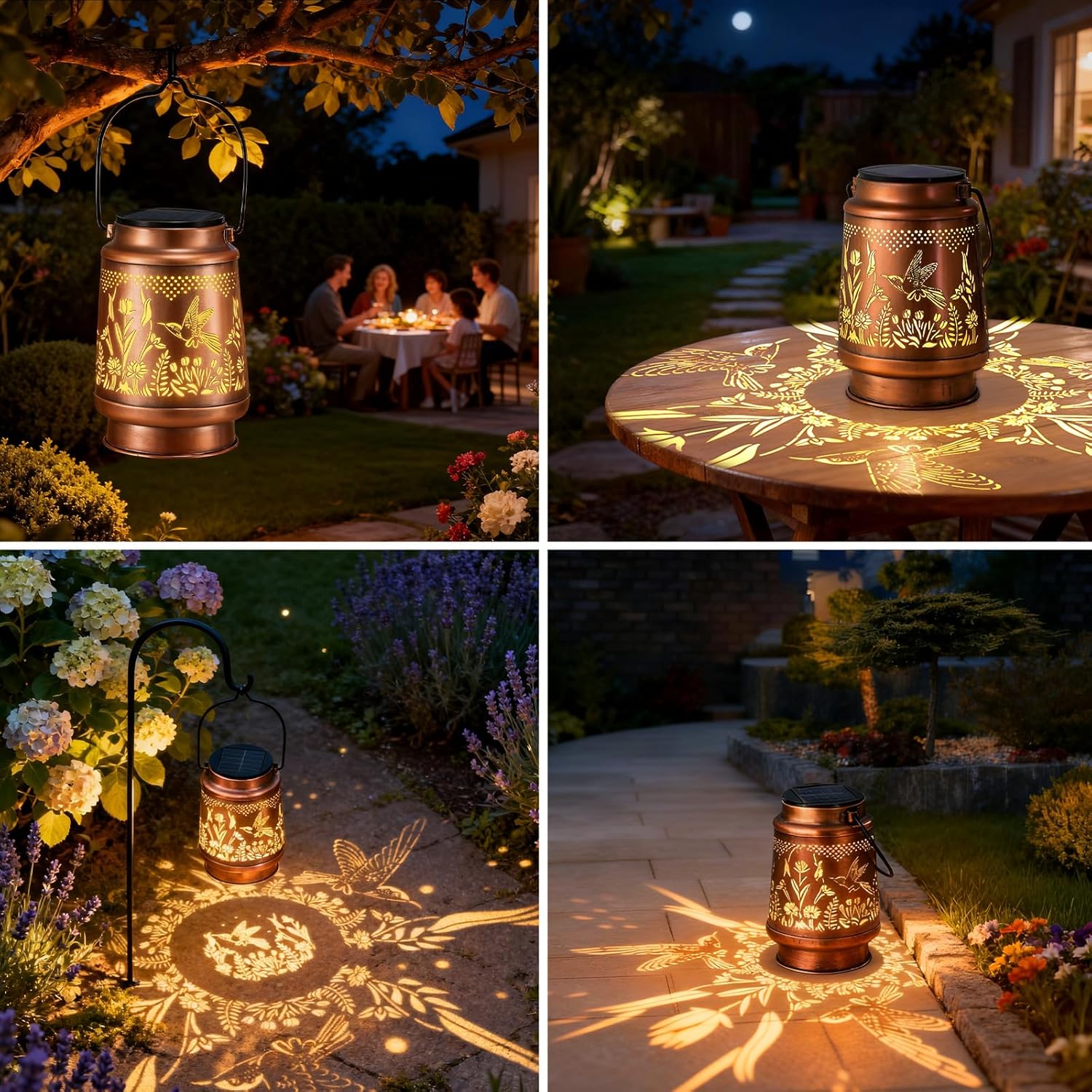 Thumbnail 5 de Hummingbird Solar Garden Lights Outdoor Lanterns – Solar-powered, IP65 waterproof, 2 light modes