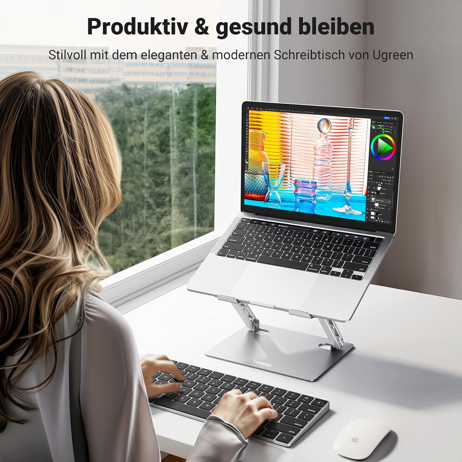 Thumbnail 3 de UGREEN Laptop Ständer Höhenverstellbarer Faltbarer 17,3 Zoll