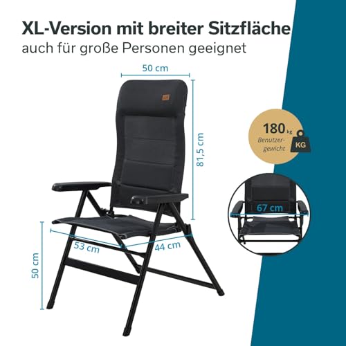 Thumbnail 1 de Skandika Lepola XL Camping-Klappstuhl aus Aluminium mit 7-fach verstellbarer Lehne