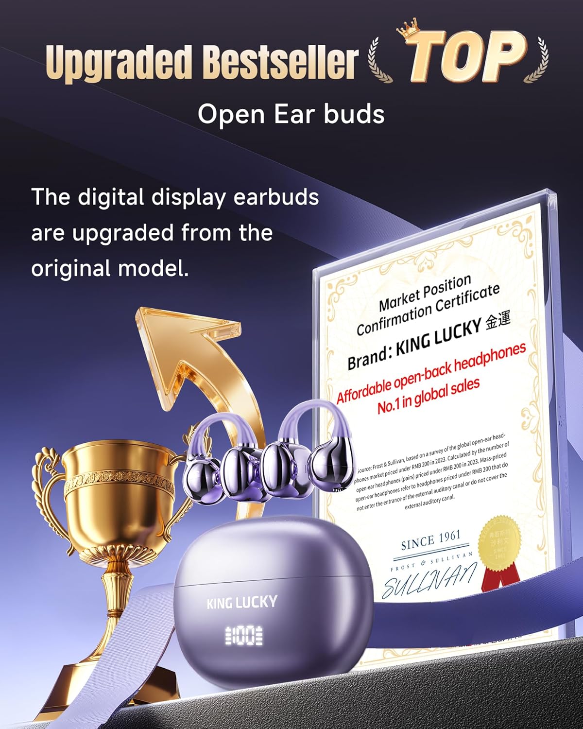 Thumbnail 1 de King Lucky Open-Ear Bluetooth 6.0, 50 h