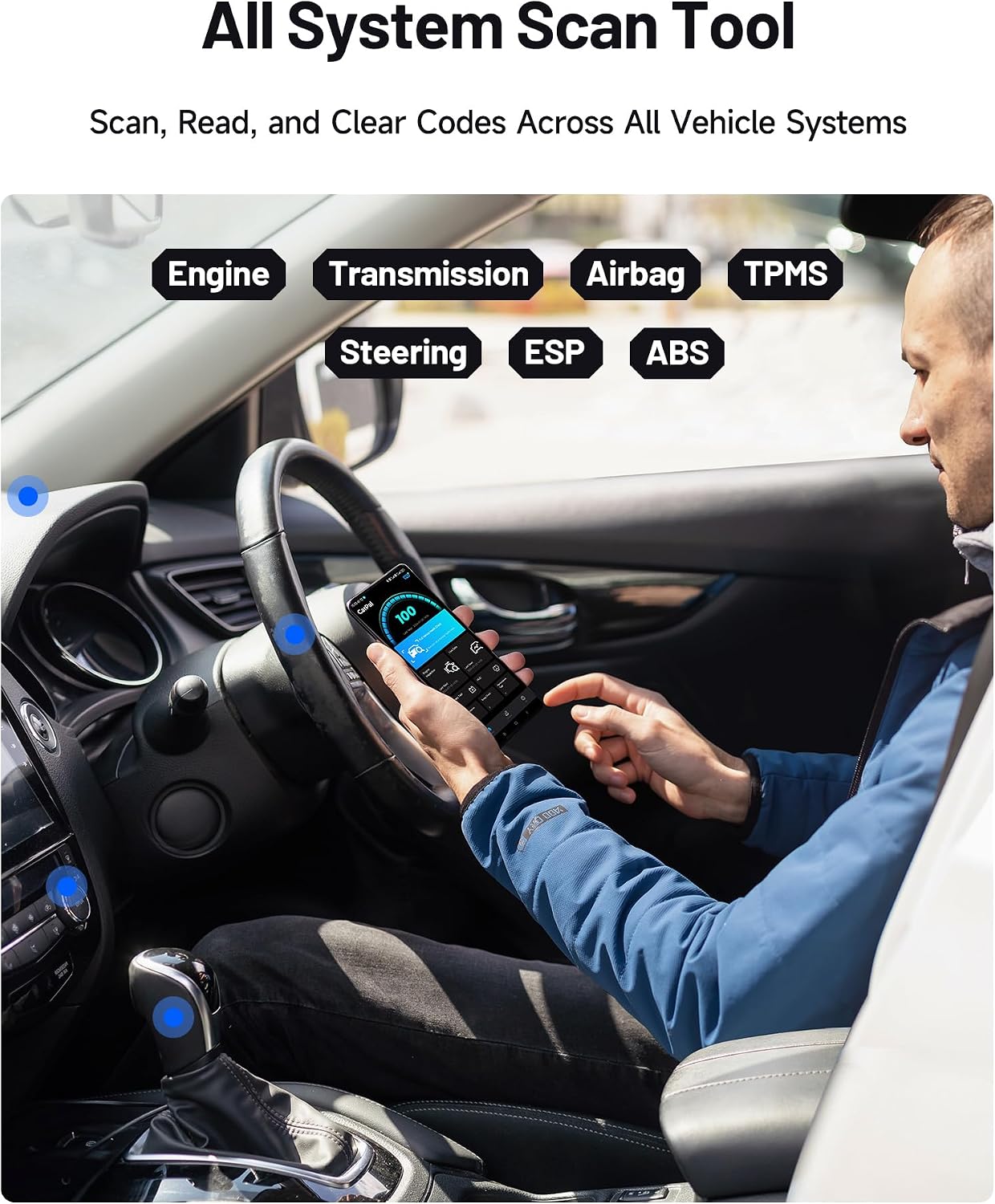 Detalle de TOPDON CarPal scanner OBD2 6 funzioni