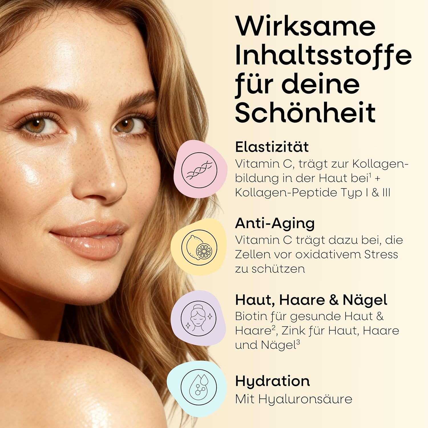 Detalle de Beauty Kollagenpulver 450 g für Haut & Haare