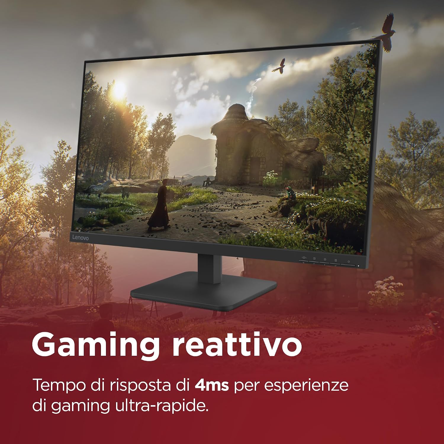 Thumbnail 4 de Lenovo L27-41: Monitor 27" FHD IPS 100 Hz frameless, HDMI/VGA, regolabile