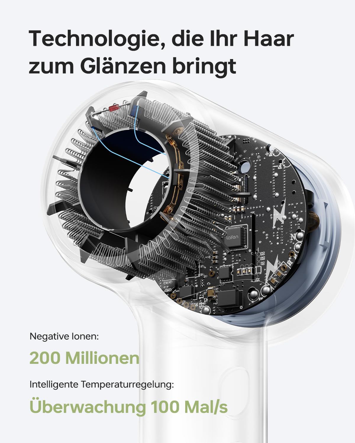Detalle 2 de Laifen Mini Haartrockner 110.000 U/min