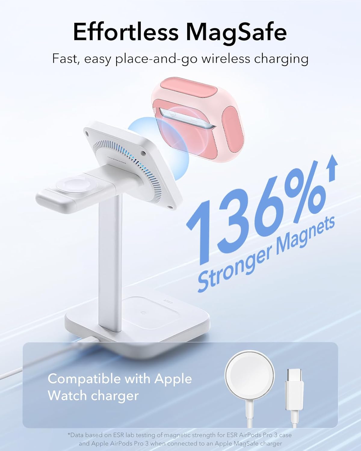 Thumbnail 4 de ESR Coque Rose pour AirPods Pro 3 (2025) – MagSafe, protection hybride et corde de transport