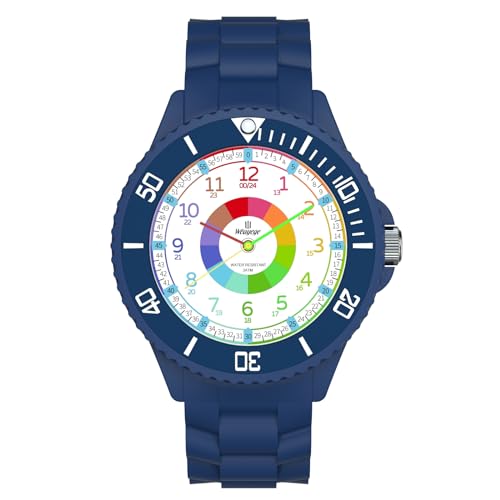 Detalle de Weayege Montre Bracelet Éducative pour Enfants – Cadran coloré, lunette tournante et lecture facile de l’heure