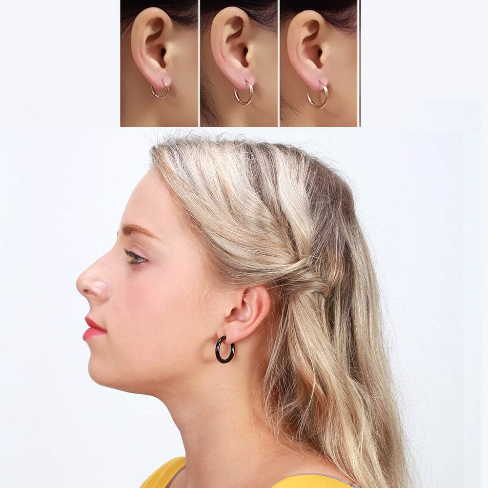 Detalle 1 de Huggie Hoop Earrings, 10mm