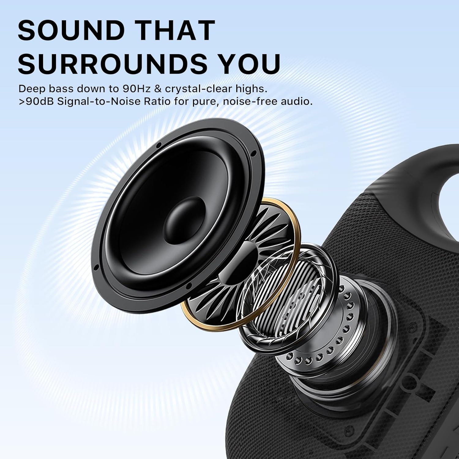 Detalle 2 de JUOVI CLIP J1 Bluetooth Speaker 24H
