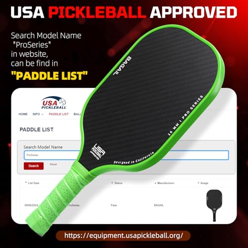 Detalle 2 de BAGAIL Pickleball Paddles, 4-Ball Set ⚾