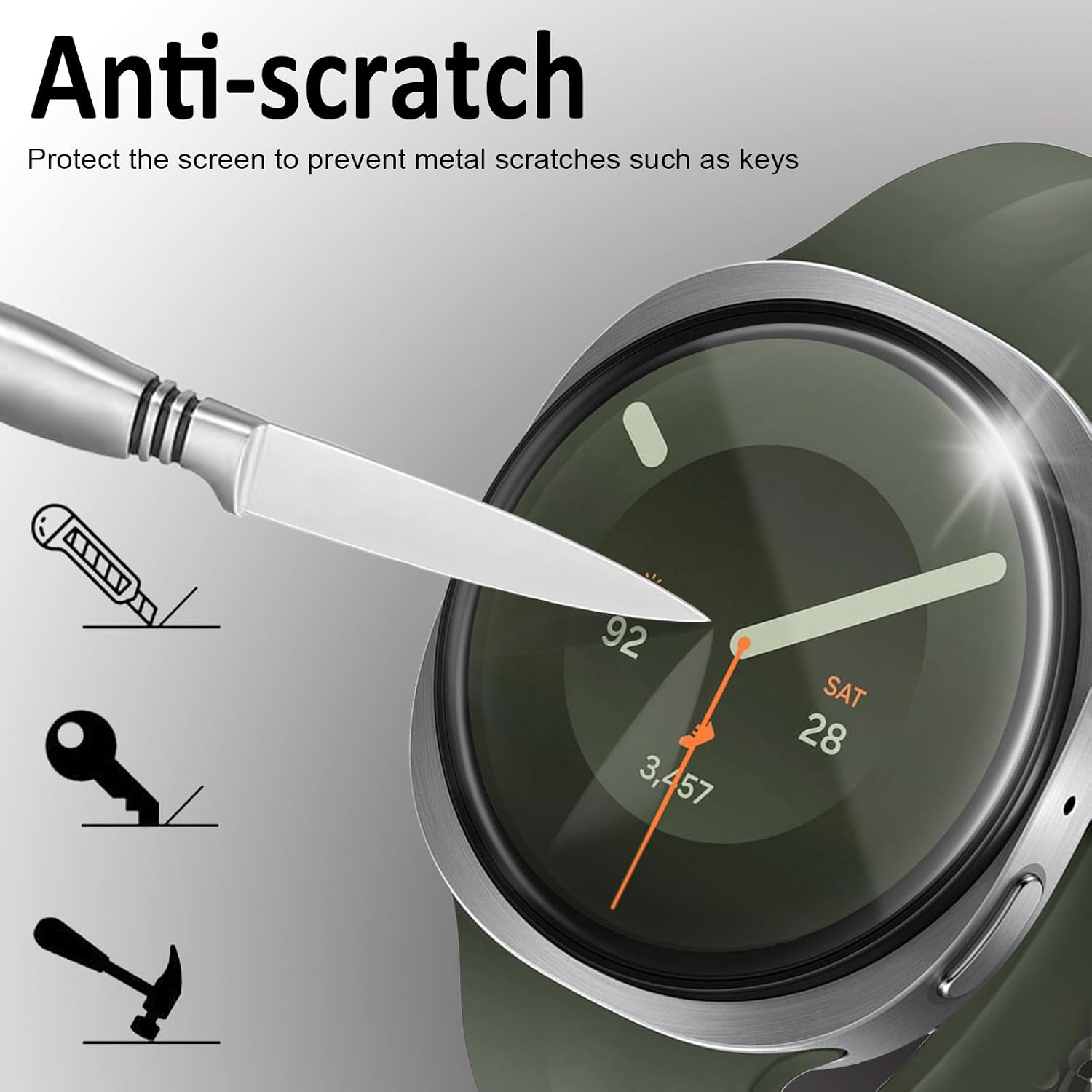 Thumbnail 6 de SPGUARD Galaxy Watch 9/8 44mm Tempered Glass Screen Protector, 4-Pack
