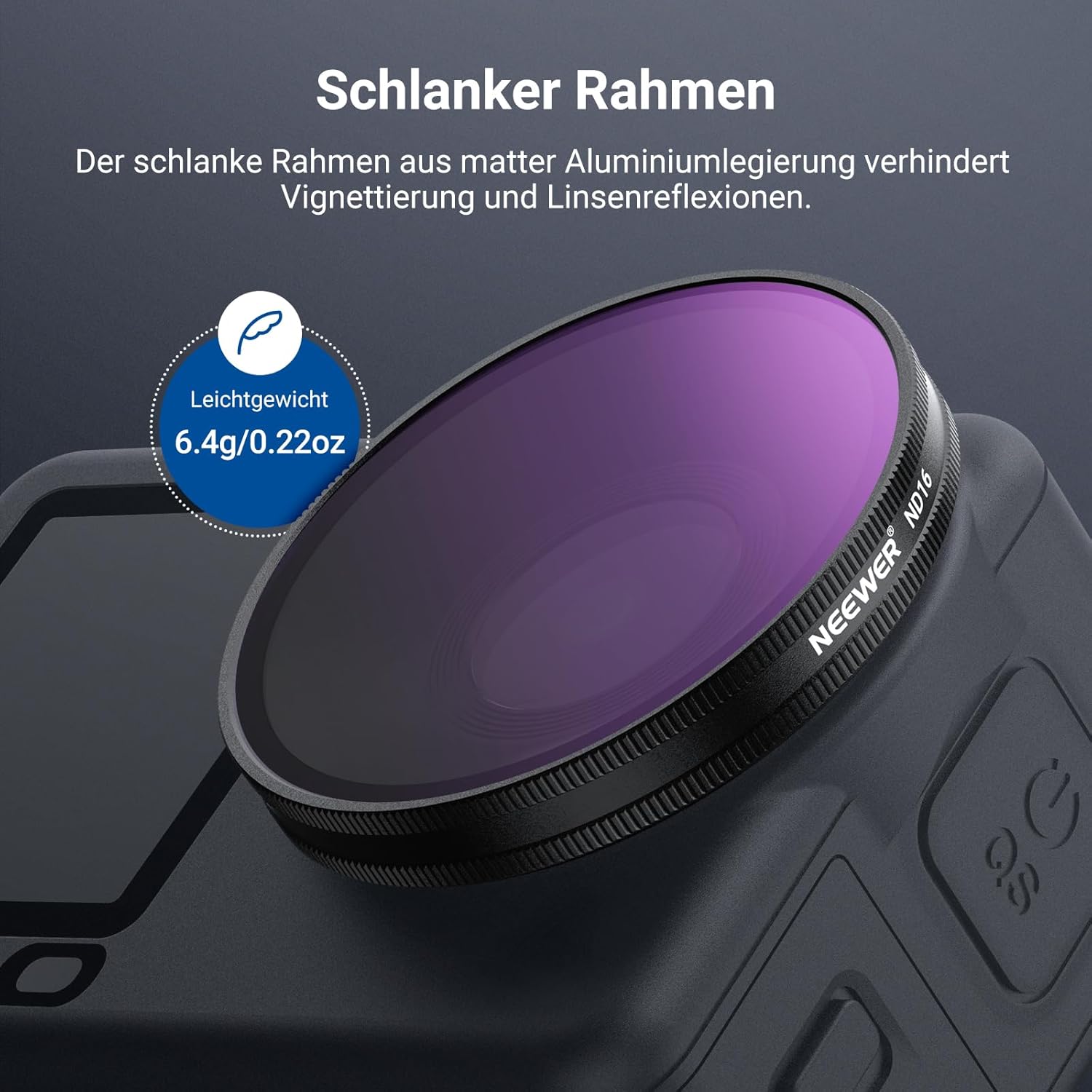 Thumbnail 5 de NEEWER FL-B100 Filter Set ND8/16/32 für Osmo Action 6