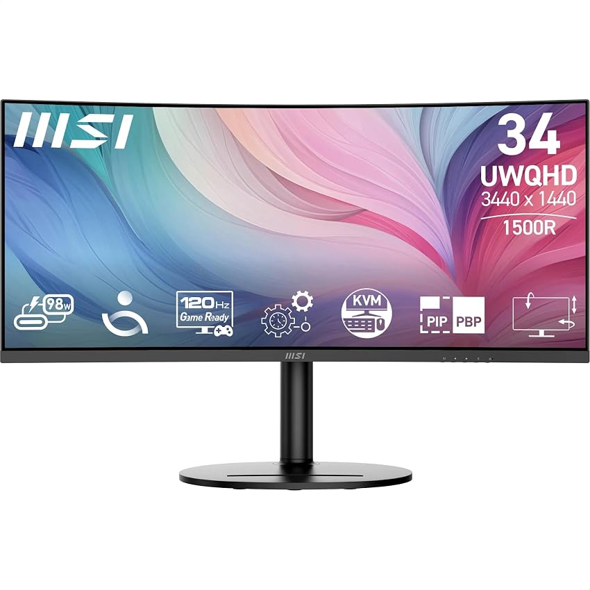 Detalle de MSI Modern MD342CQP Monitor curvo 34" UWQHD