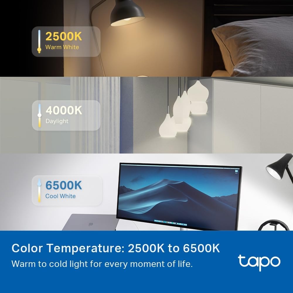 Detalle de Tapo L430P E14 Smart Bulb: Colourful, tunable and smart lighting without a hub
