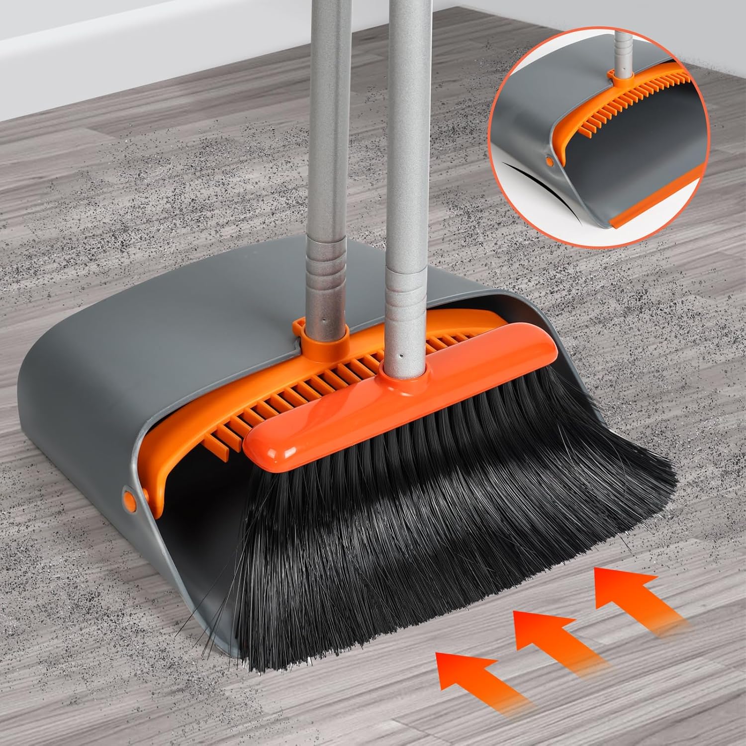 Detalle 1 de Jekayla Long Handled Dustpan and Brush Set 54in