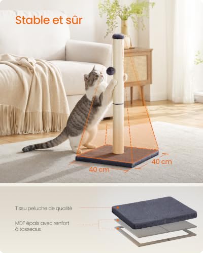 Detalle de FEANDREA Griffoir pour chat en sisal naturel