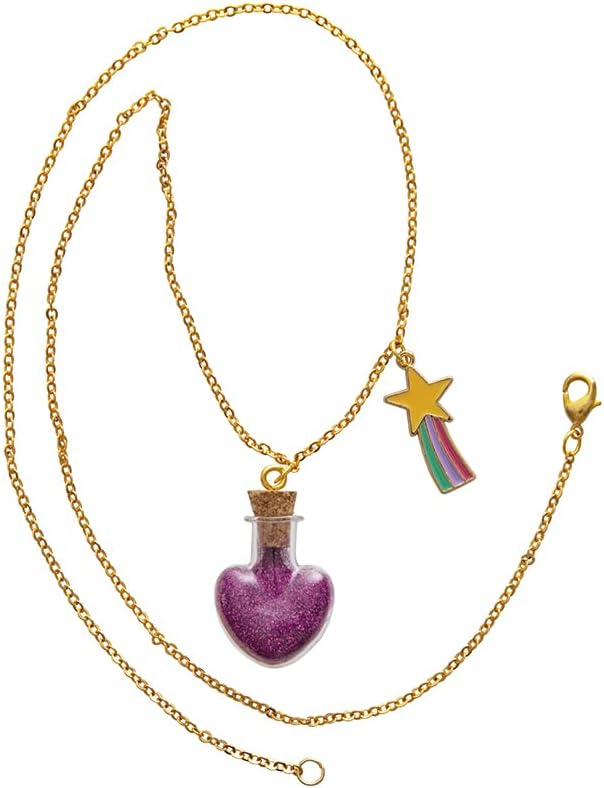 Detalle 1 de Janod J07994 Les Ateliers Bijoux sieradenset met flesjes, glitter en glow-in-the-darkzand