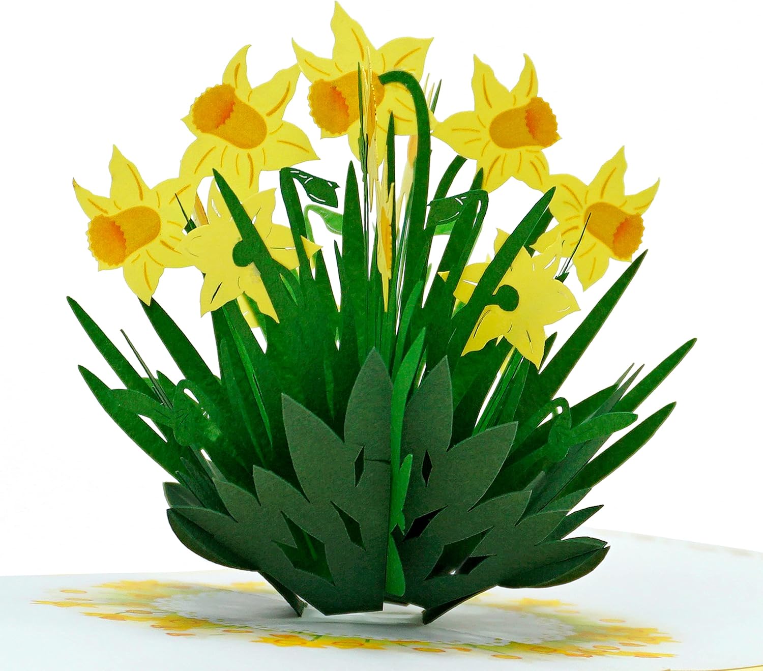 CUTPOPUP Daffodils Pop Up Karte – 3D-Geburtstagskarte mit Notiz, ideal für Mama, Oma oder Schwiegermutter